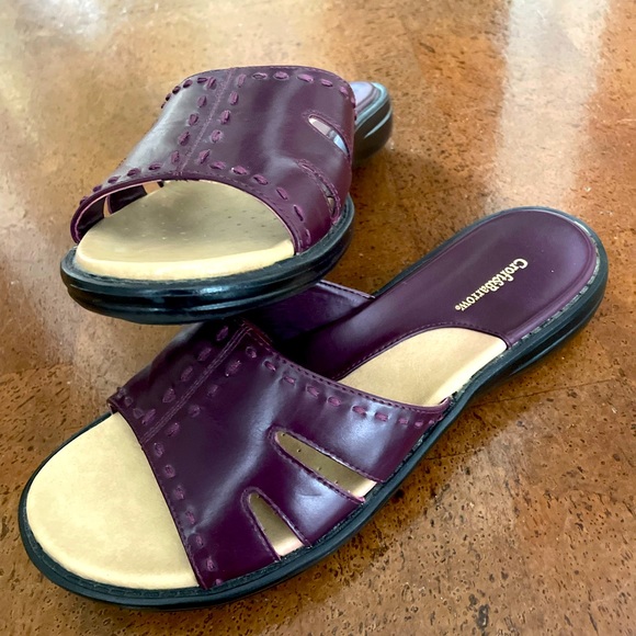 Croft & Barrow Purple Slide Sandals Size 7M - Picture 1 of 4